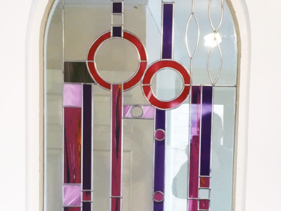 Design and installation of coloured glazing focal piece for domestic property
